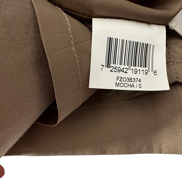 Women’s Tan Pleated Lined Belted Mini Skirt ~ Size 0 - Picture 7 of 9